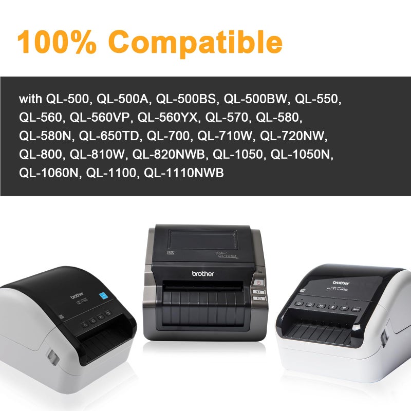 Labelebal (12 Rolls + 1 Frame, 4800 Labels) Labelebal Compatible 1-1/7"" x 3-1/2""(29mm x 89mm) Direct Thermal Labels Replacement for DK-1201 Shipping Mailing Postage Address Compatible for Brother QL Printer - Image 5